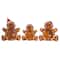 Glitzhome® 90.5"L Lighted Christmas 2D Fabric Gingerbread Family Outdoor Decor Set